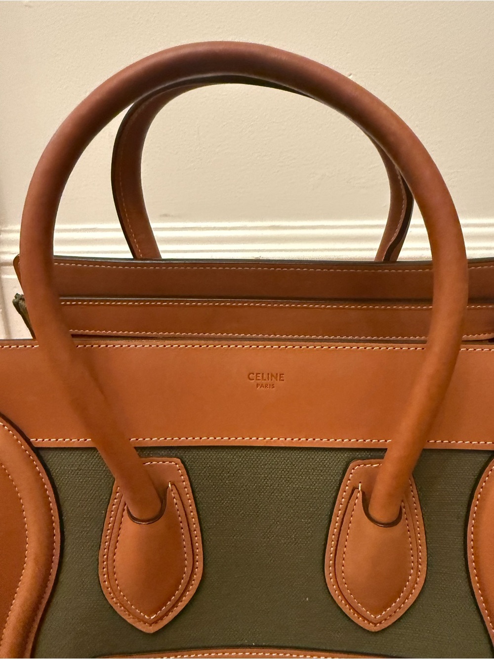 Flash sale before consignment; Celine Canvas and Leather Mini Luggage Tote - Picture 3 of 16